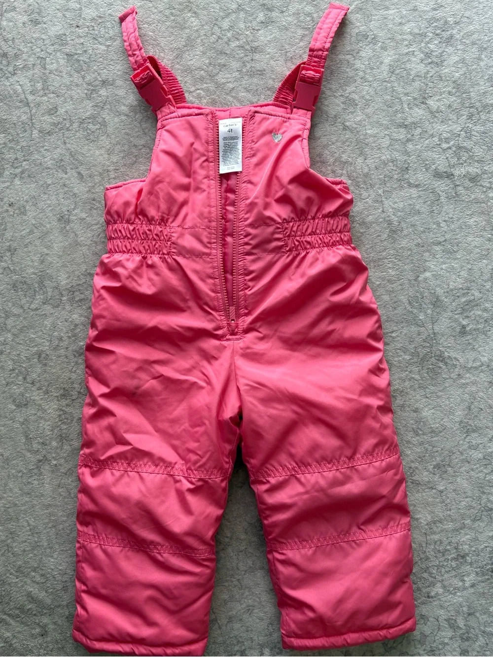 Girls' 4T Pink Snow Overalls
